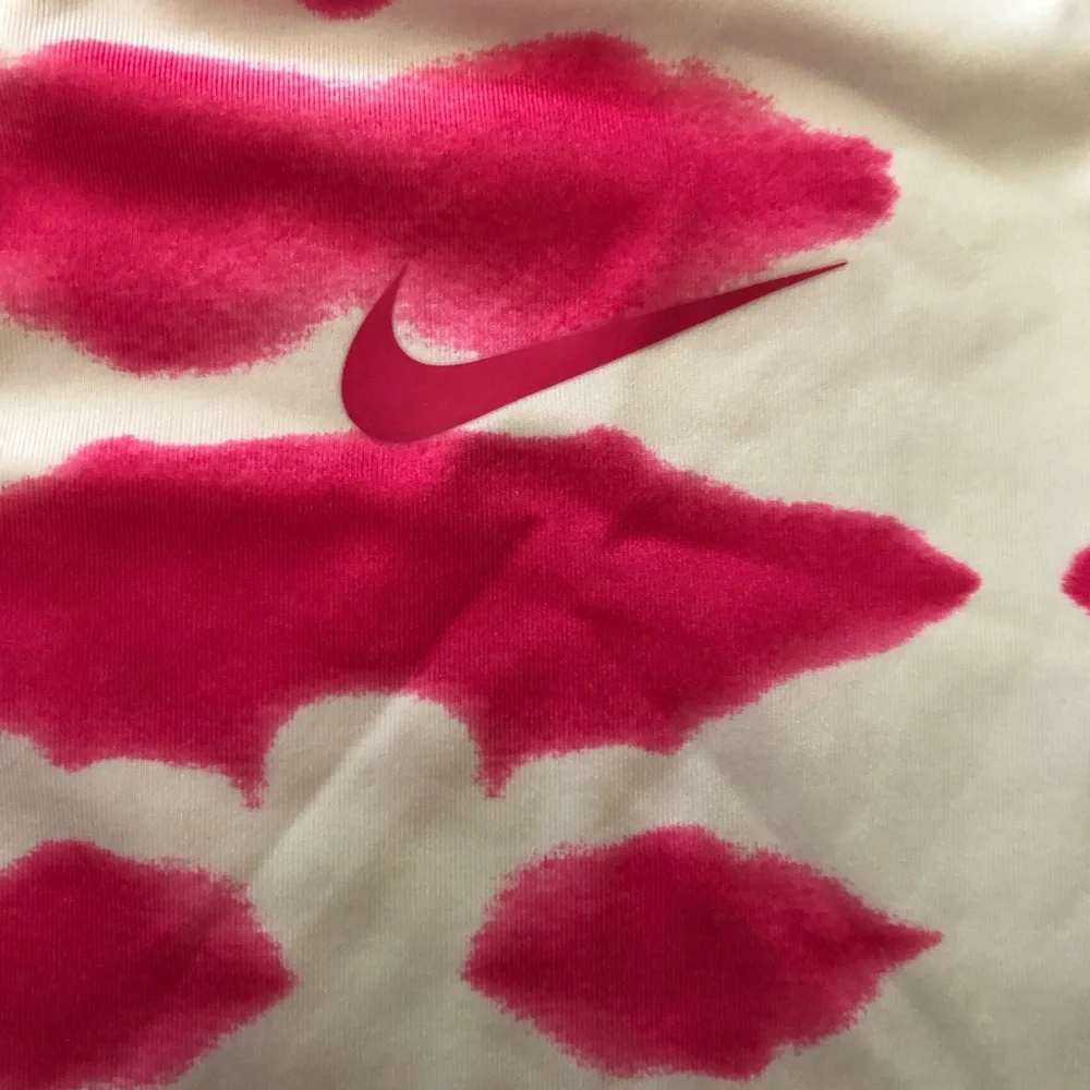 Nike Pro Pink and White V-Neck Performance Tee